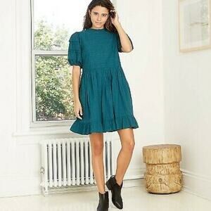 Universal Thread Blue Cotton Boho Dress Women's Size Medium NWT